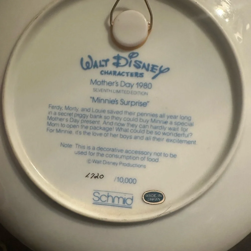 Disney collectors plate